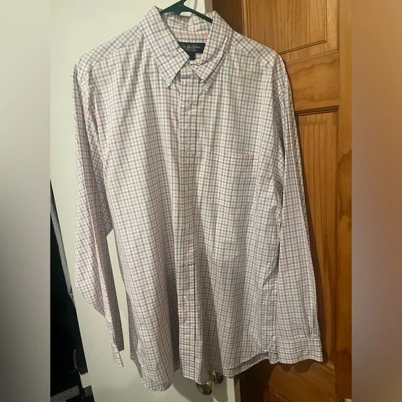 brooks brothers dress shirt sizes Brooks Brothers Men's Big & Tall Stretch Dress Shirt, Non-Iron Pinpoint Button-Down Collar | Light Blue
